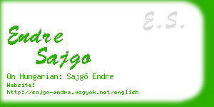 endre sajgo business card