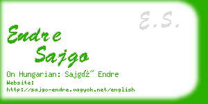 endre sajgo business card